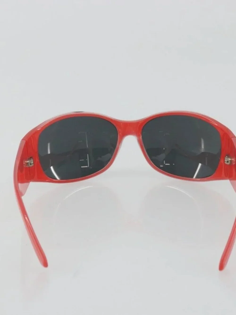CHANEL Sunglasses plastic Red CC Auth ka3894A